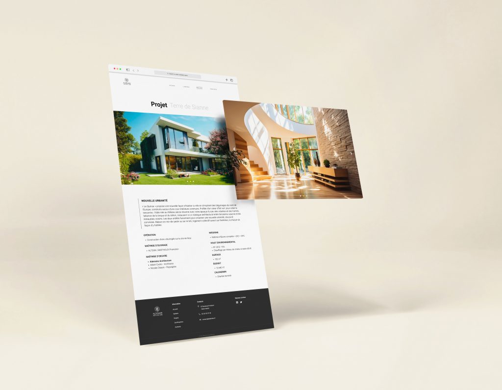 Mockup Page de projet - Aldenaire Architecture