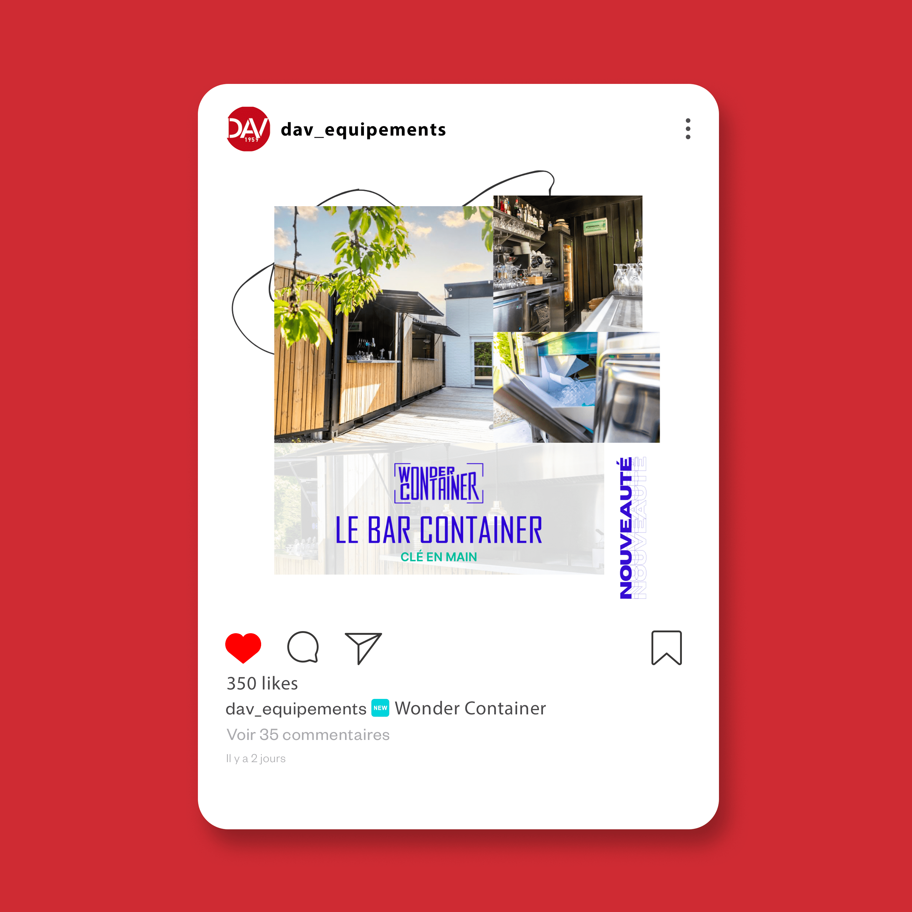 Mockup post instagram - DAV Équipements